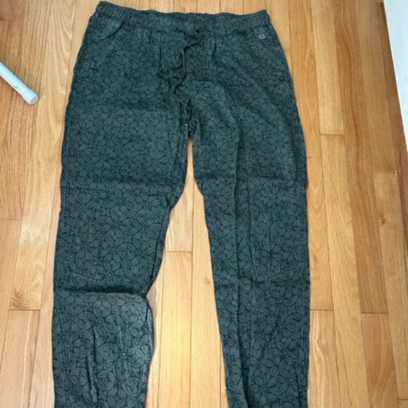 Roxy, Patterned Pants, Size M, Green - Picture 1 of 3